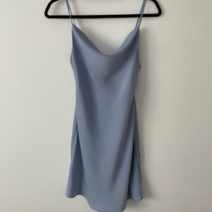 URBAN OUTFITTERS blue satin dress